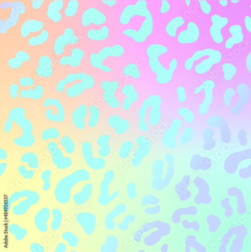 vector holographic leopard print background 