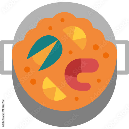 paella flat icon