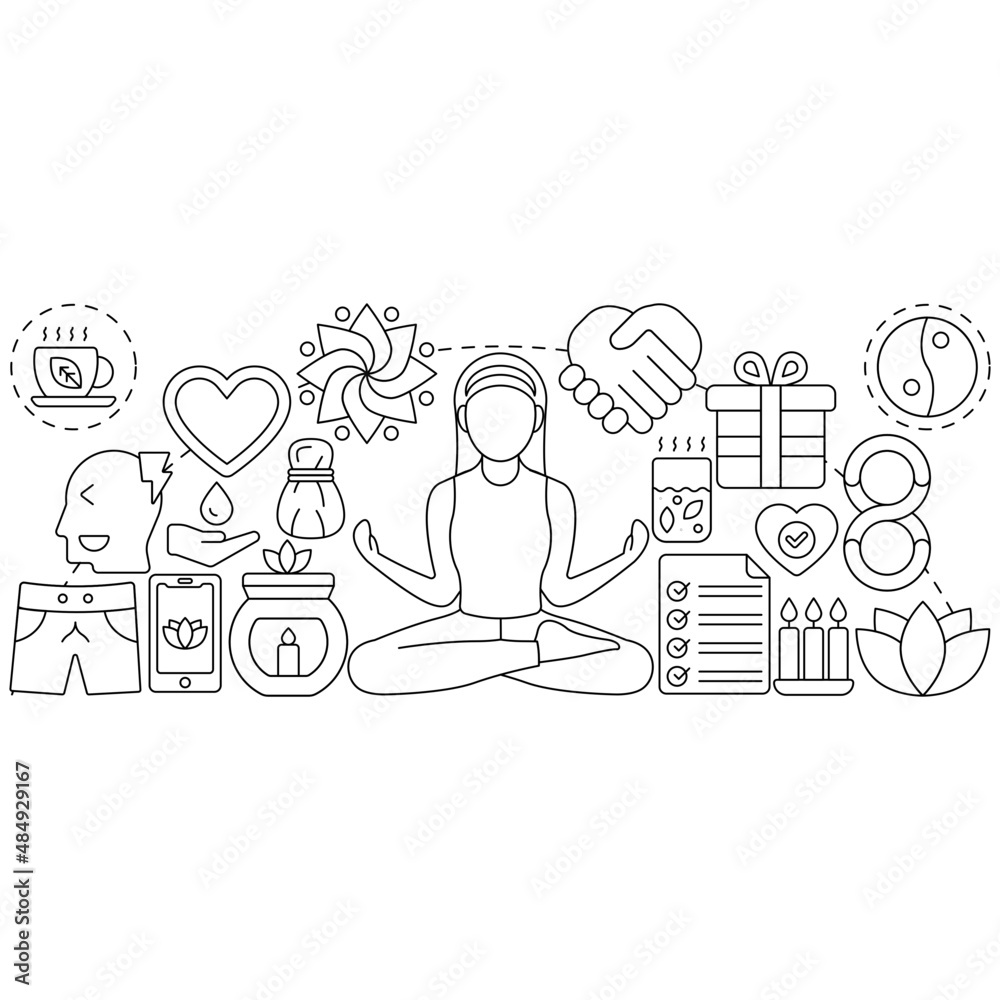 Modern design illustration of yoga Modern design illustration of yoga