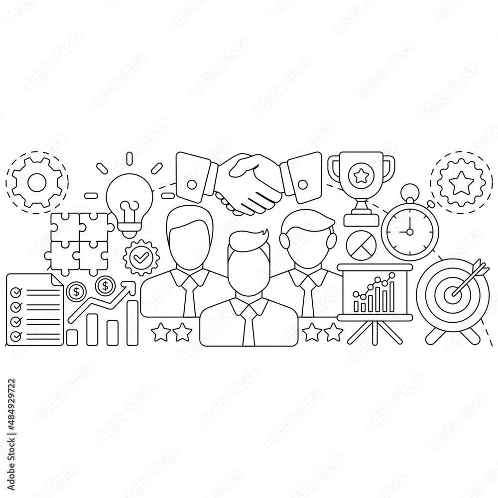 Vector design of business handshake illustration