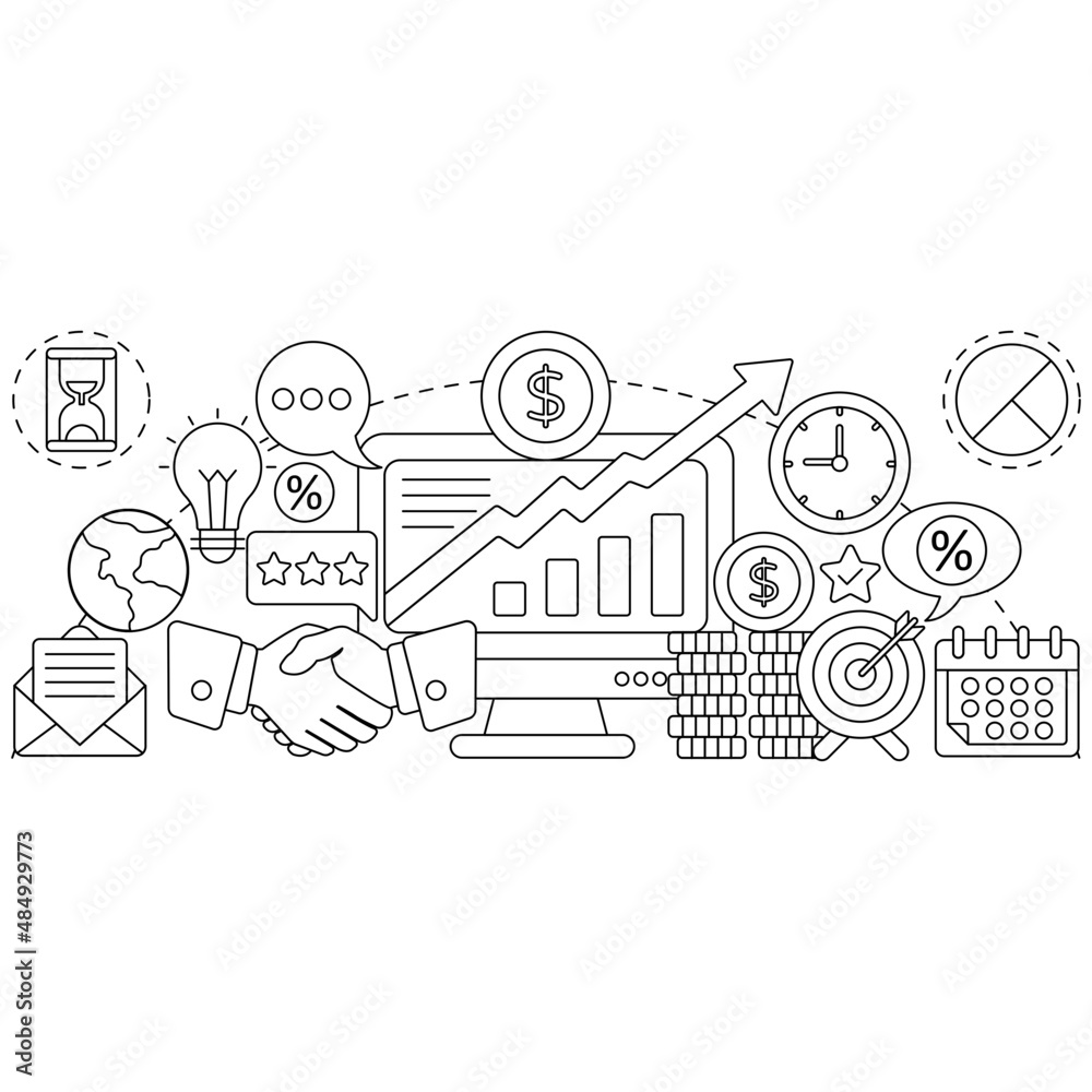 Online data analytics illustration, editable vector Online data analytics illustration, editable vector