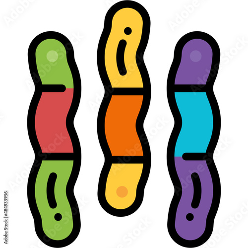 gummy filled outline icon
