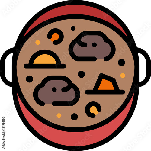 stew filled outline icon