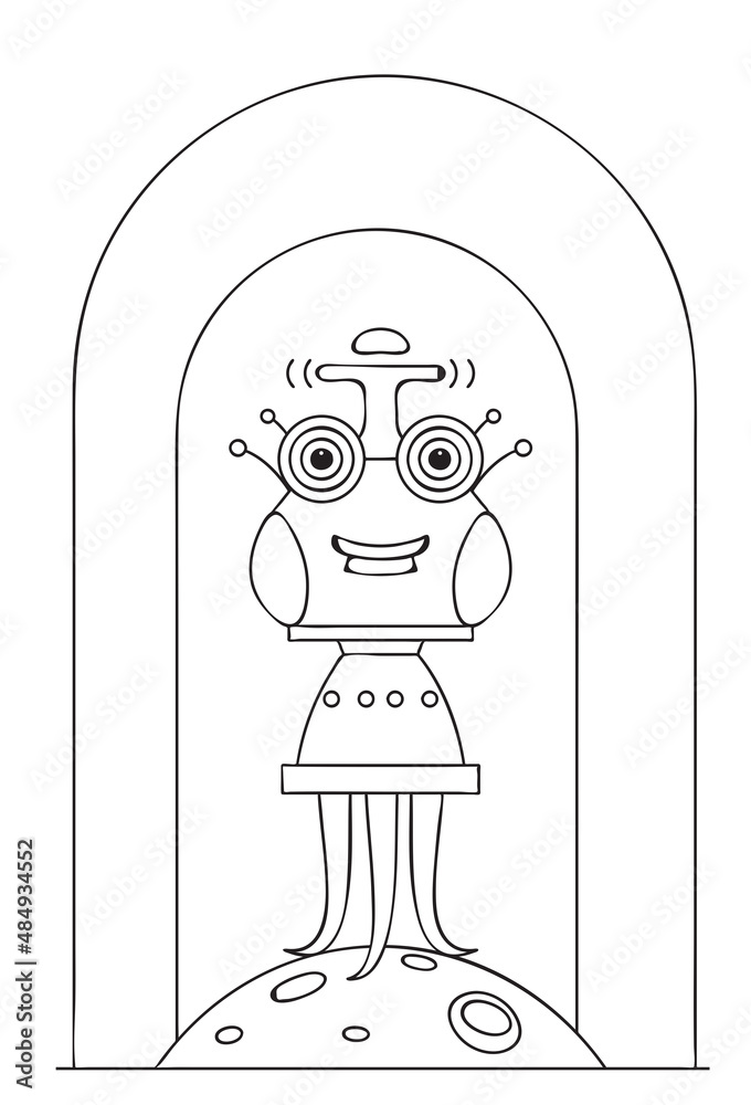 Funny cartoon alien Funny cartoon alien