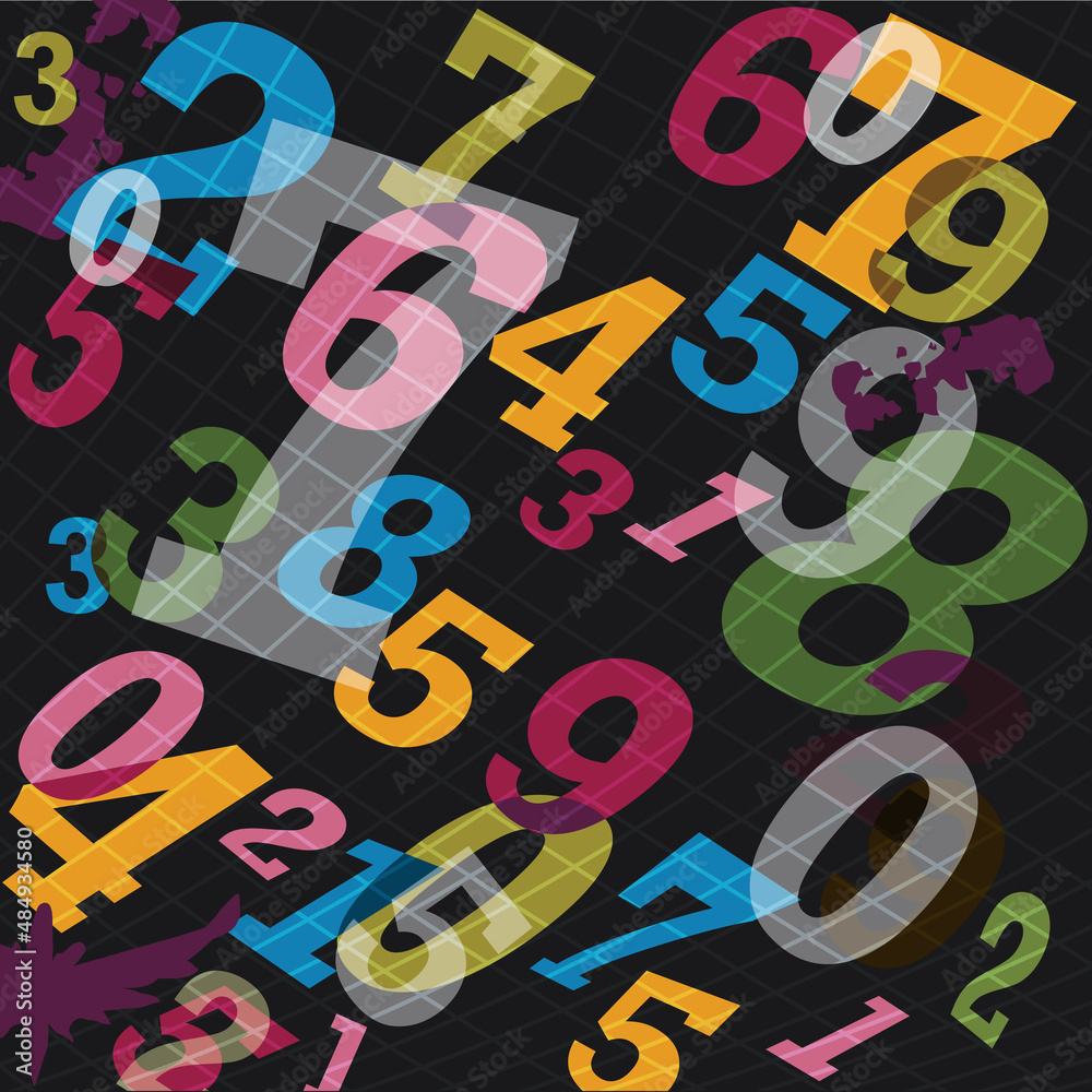 Mathematical digital code background