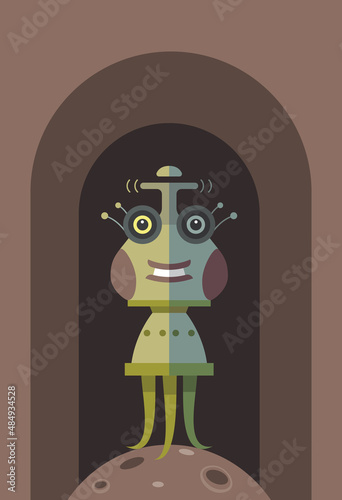 Funny cartoon alien