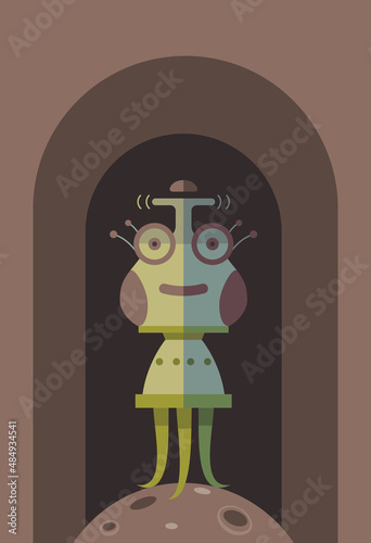 Funny cartoon alien
