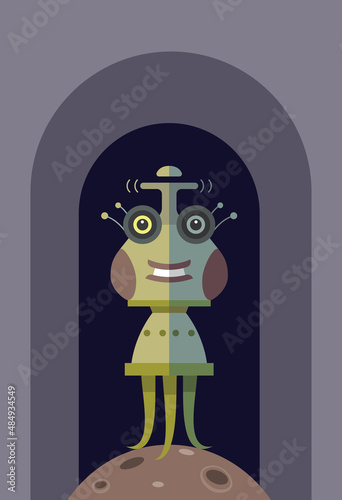 Funny cartoon alien