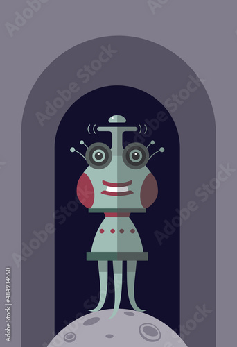 Funny cartoon alien