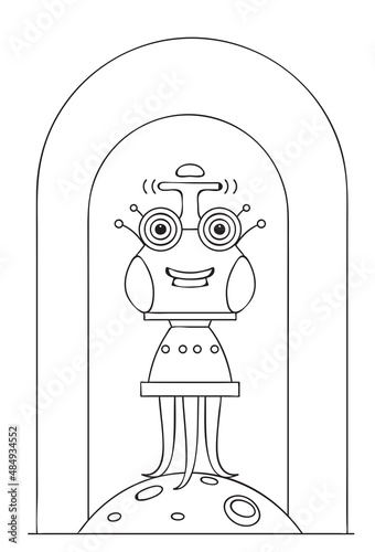 Funny cartoon alien