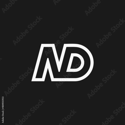 Initials Letter ND Monogram logo design inspiration