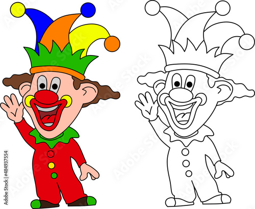 vector image of a funny clown.