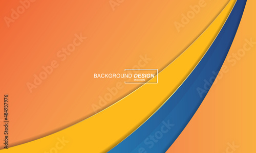 Modern abstract background orange and blue color