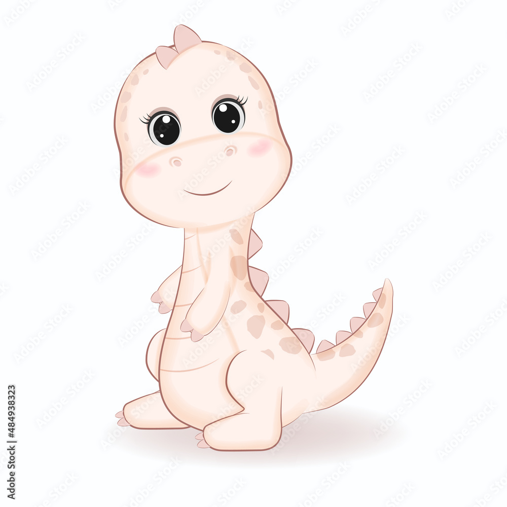 Cute Dinosaur cartoon illustration