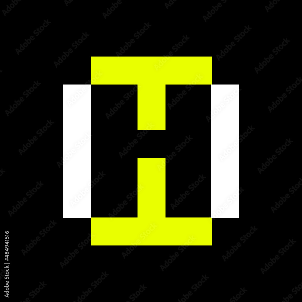 Obraz premium Negative H Monogram Tsimple logo design