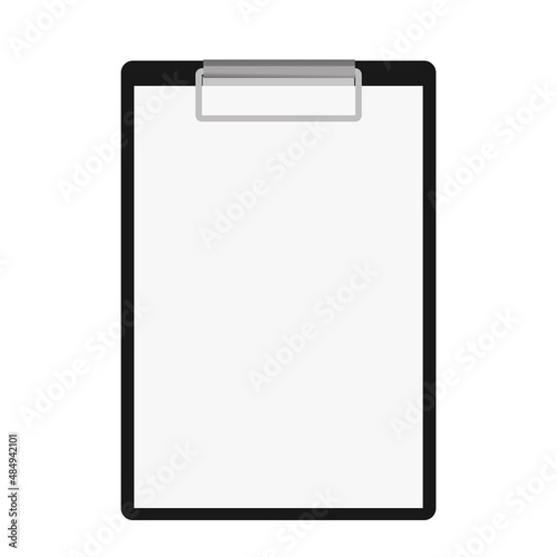 Clipboard with checklist icon. Flat illustration of clipboard