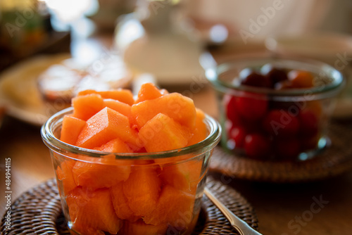 melon in a glass