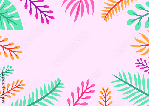 Modern tropical leaves background design