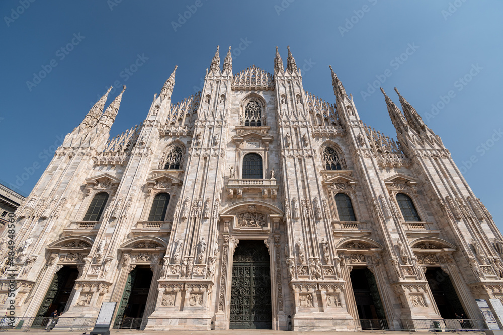 Milan, Italy. September 11, 2021. Milan Cathedral (Duomo di Milano), in Italy