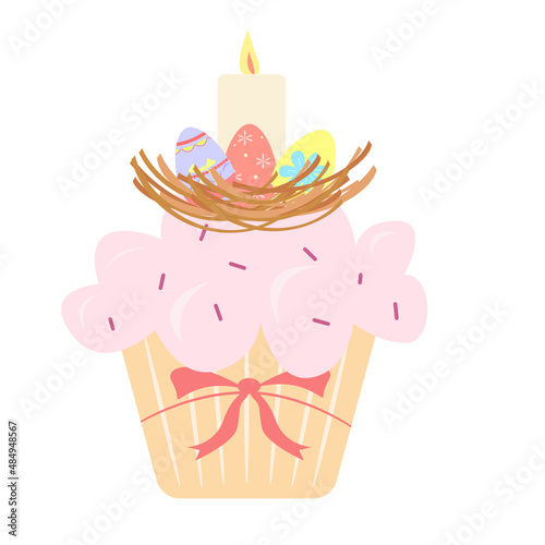 easter cake with candles