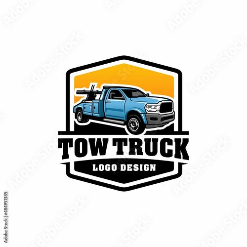 tow truck - towing truck - service truck isolated vector	