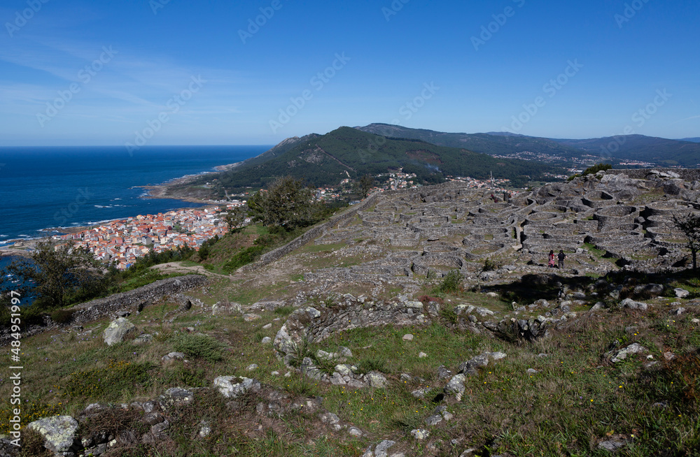 Celtic fort of Mount Santa Tecla and the city of A Guarda in the background