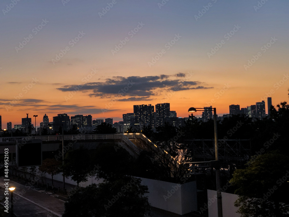 The cityscape of Tokyo from Odaiba 