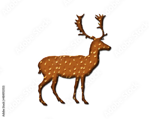 Reindeer Deer symbol Cookies chocolate icon logo illustration