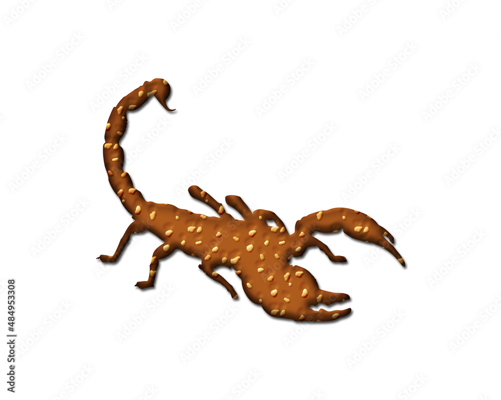 Scorpion Scorpio symbol Cookies chocolate icon logo illustration