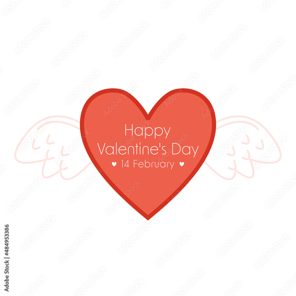 Valentine's day concept background. Vector illustration. Cute love banner or greeting card.