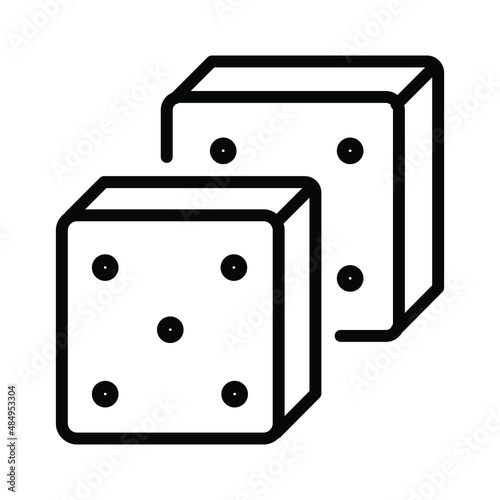 dice Casino Isolated Vector icon which can easily modify or edit

