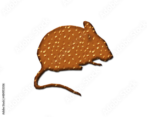 Rat Mouse symbol Cookies chocolate icon logo illustration