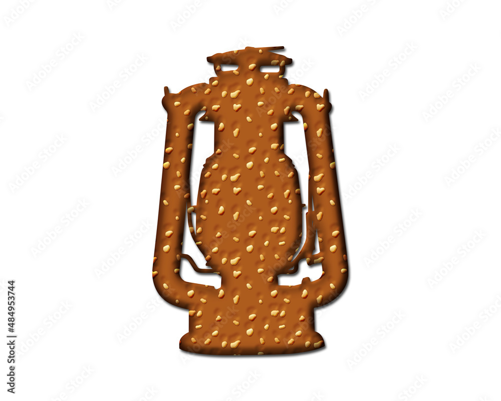 Vintage Lantern lamp symbol Cookies chocolate icon logo illustration