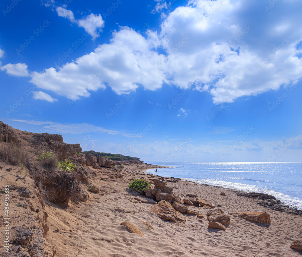 The most beautiful beaches of Italy: Campomarino dune park in Apulia, Italy. The protected area extends along the entire coast of the town of Maruggio. The most beautiful beaches of Italy: Campomarino dune park in Apulia, Italy. The protected area extends along the entire coast of the town of Maruggio.