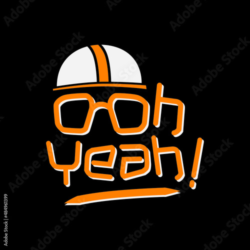 vector oh yeah typography