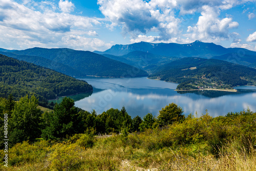 Fototapeta Naklejka Na Ścianę i Meble -  The lake Bicaz in carpathian landscape of romania