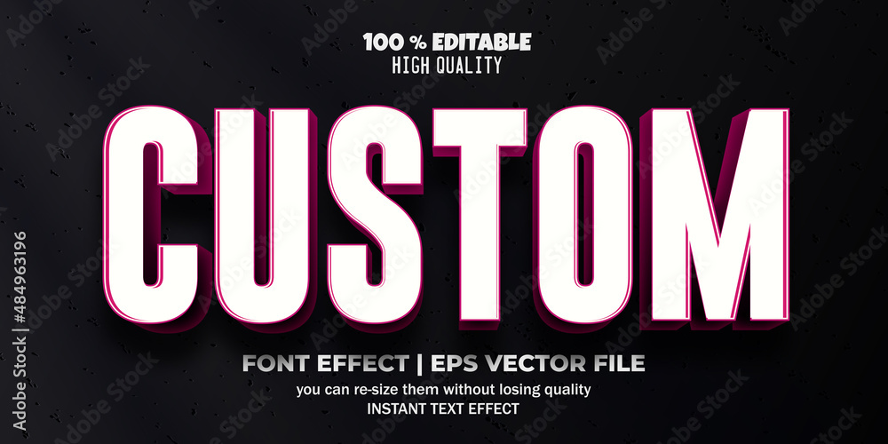 Obraz premium custom editable text effect