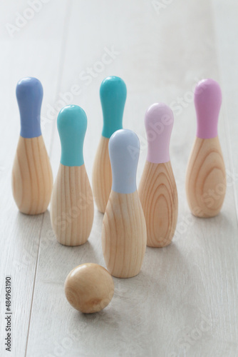 Bolos de Madera Juego Niños