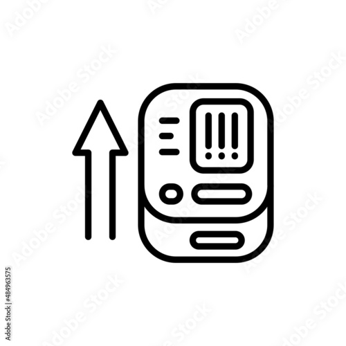 High blood pressure line icon. Isolated vector element.