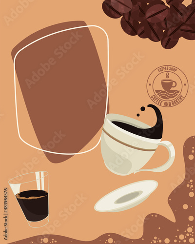 coffee shop seal and drinks