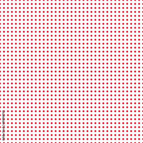 Red and white polka dot texture as background 