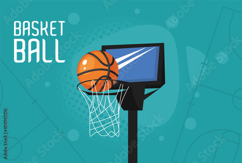 basketball lettering with point