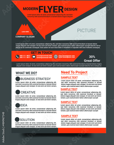 Clean And Modern Business Flyer Design Template 