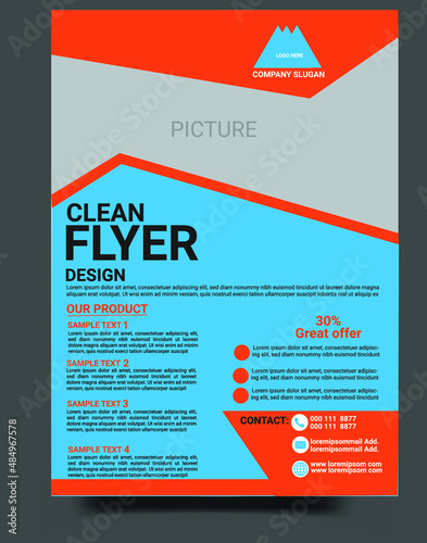 Clean And Modern Business Flyer Design Template 