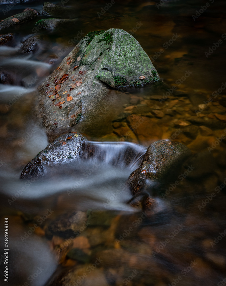 Fototapeta premium Waterfall on river Ilse in forest Harz, Germany