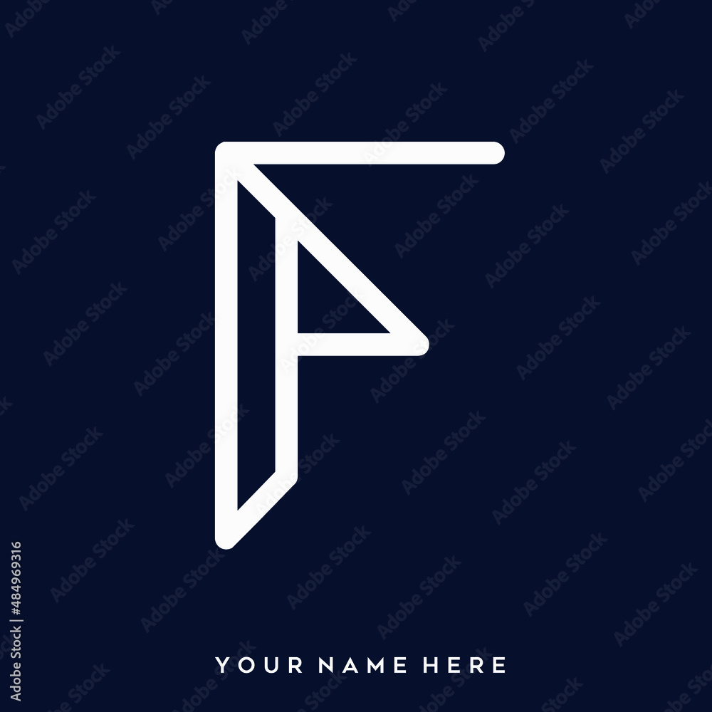 PF, FP monogram logo.Letter p, letter f typographic icon.Lettering sign isolated on dark background.Alphabet initials.Modern, design, geometric, web, tech style characters. PF, FP monogram logo.Letter p, letter f typographic icon.Lettering sign isolated on dark background.Alphabet initials.Modern, design, geometric, web, tech style characters.