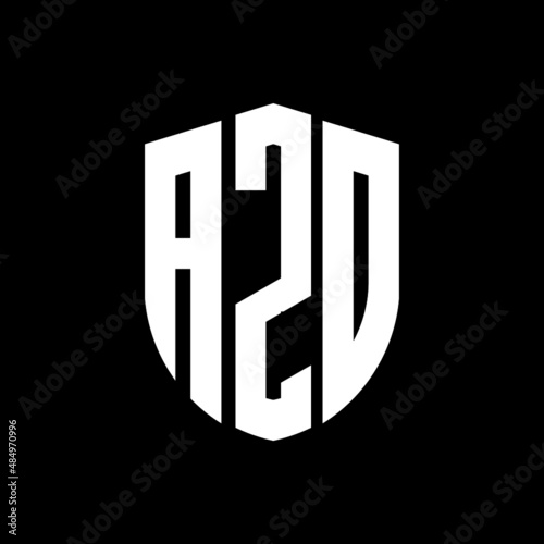 AZD letter logo design. AZD modern letter logo with black background. AZD creative  letter logo. simple and modern letter logo. vector logo modern alphabet font overlap style. Initial letters AZD   photo