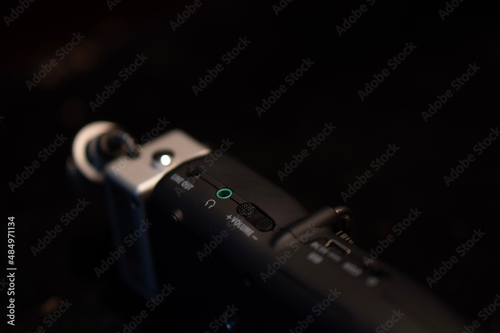 close up of an plug of a recorder