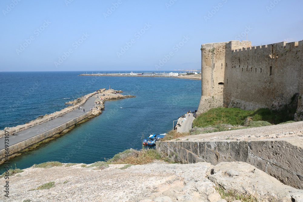 part of Kyrenia castle in a strategic port of turkish cyprus