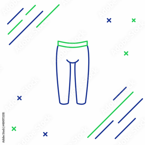 Line Leggings icon isolated on white background. Colorful outline concept. Vector